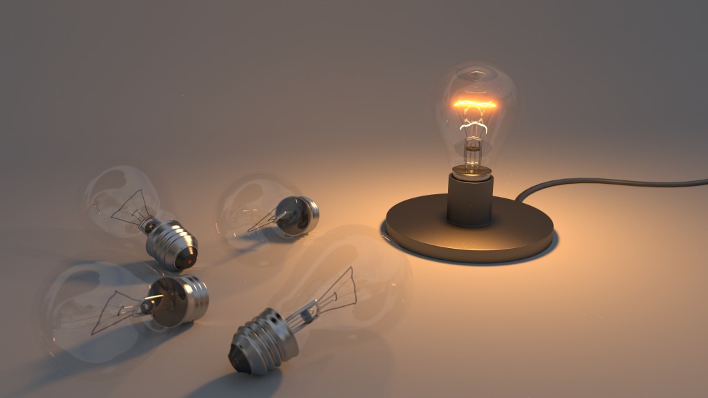 Photo-Realistic Lightbulbs On/Off Low noise-fast rendering glass shader preview image 1